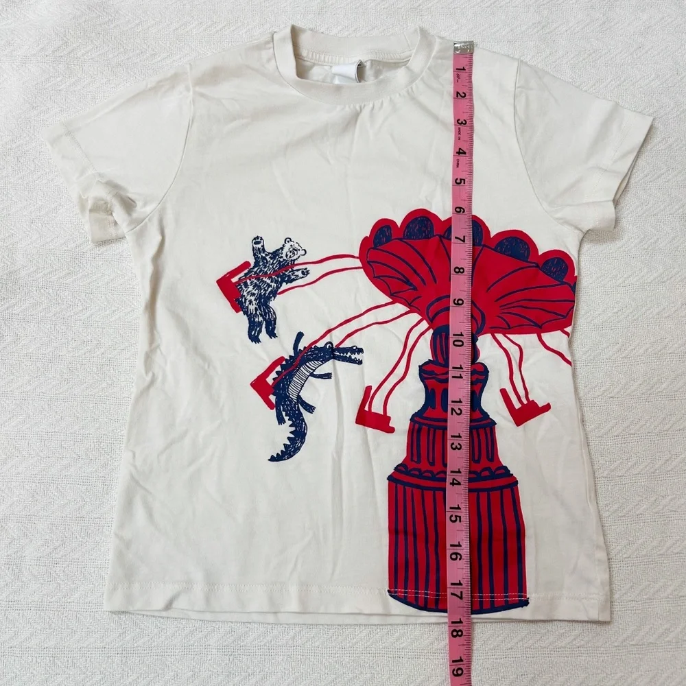 HARPER CANYON charming carousel swing carnival animal print t-shirt sz 6